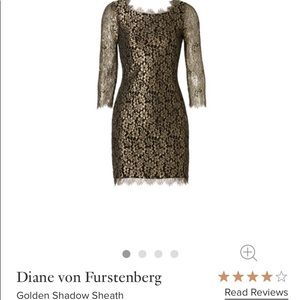 Diane Von Furstenberg Golden Shadow Sheath Dress